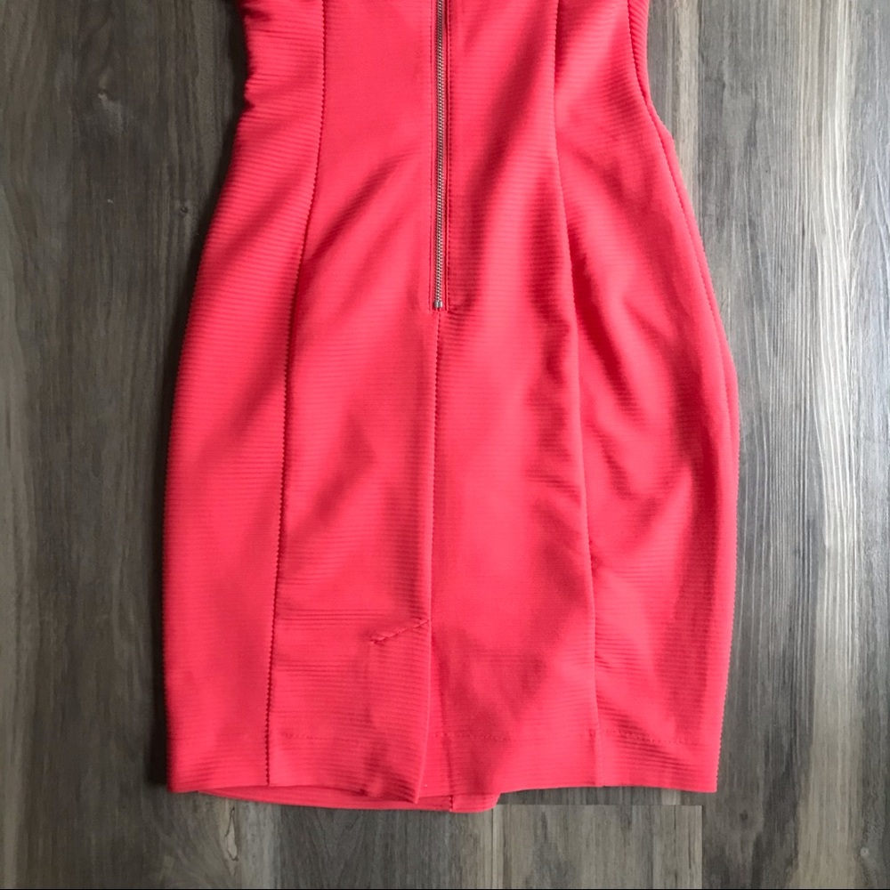 BOGO Express Gorgeous Coral Fitted Dress with Zipper - Picture 8 of 8